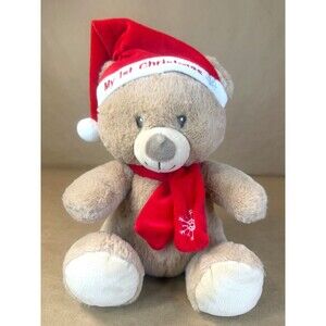 KellyBaby "My 1st Christmas" Teddy Bear Plush – 11" Baby Rattle & Crinkle Toy